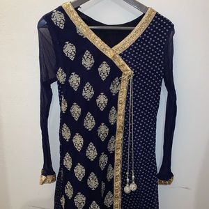 Blue bollywood asian  indian tunic top dress